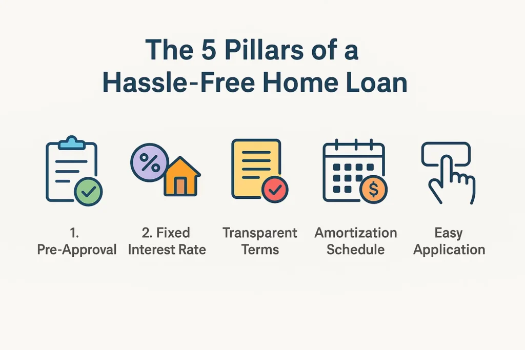 Image of the 5 Pillars of a Hassle-Free Home Loan.
